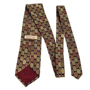 ROMEO GIGLI Silk Polka Dot Necktie Jacquard Geometric Pattern Men's Formal